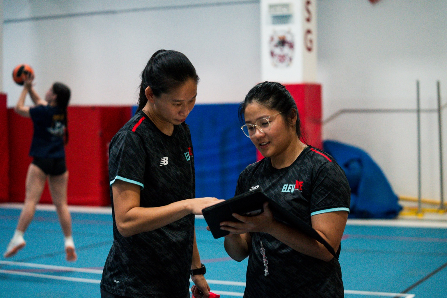 Elevate players training together